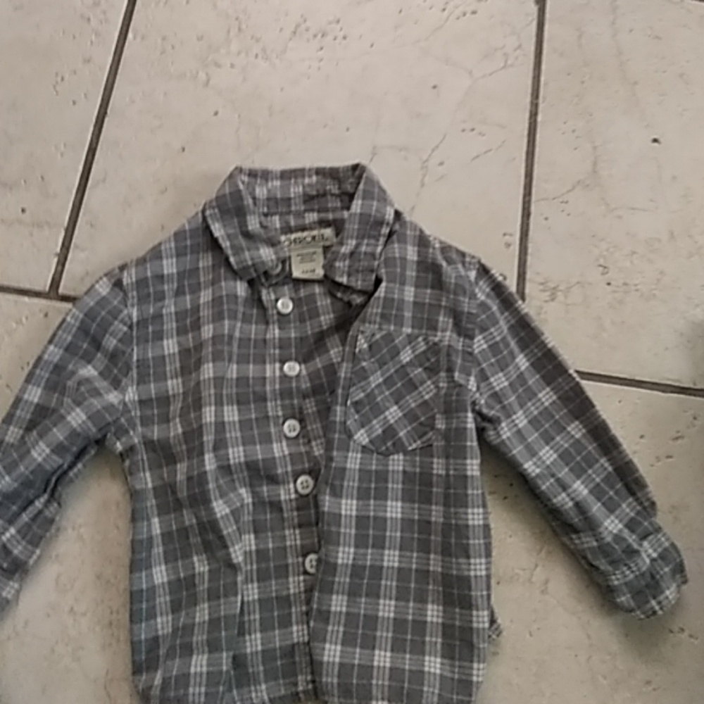 Boys long sleeve button up T-shirt